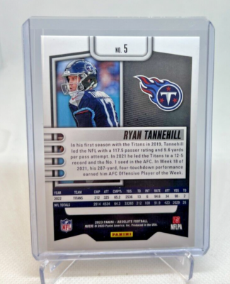 2023 Panini Absolute RYAN TANNEHILL Blue Spectrum 02/50 #5 Titans
