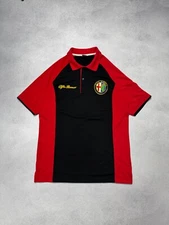 Alfa Rameo Vintage Racing Y2K Polo Shirt Big Logo 90s Size M Formula One