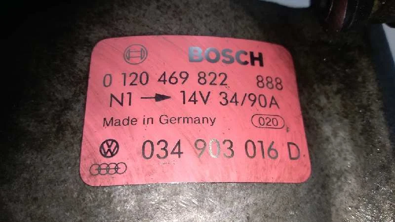 034903016D 20693 generator AUDI 80 90 (893) 90 1989 435459 - Imagem 2 de 4