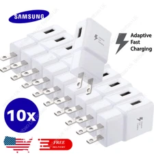 10-Pack For Samsung Galaxy S10 Charger Block Fast Travel Adapter LOT S10e S10+