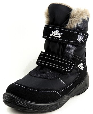 LICO  Mädchen Winter Stiefel  COMFORTEX  schwarz  PELZ  Klettverschluss
