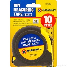 10M MEASURING TAPE MEASURER 33FT GRIP SAFETY BUILDERS CARPENTER WORKSHOP TOOL