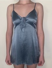 Blue Silk Reformation Slip Dress