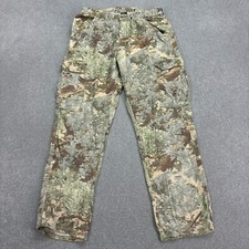 Realtree Trousers Adult 33x32 Green Carpenter Camo Y2K Canvas Work Wear Pant Men