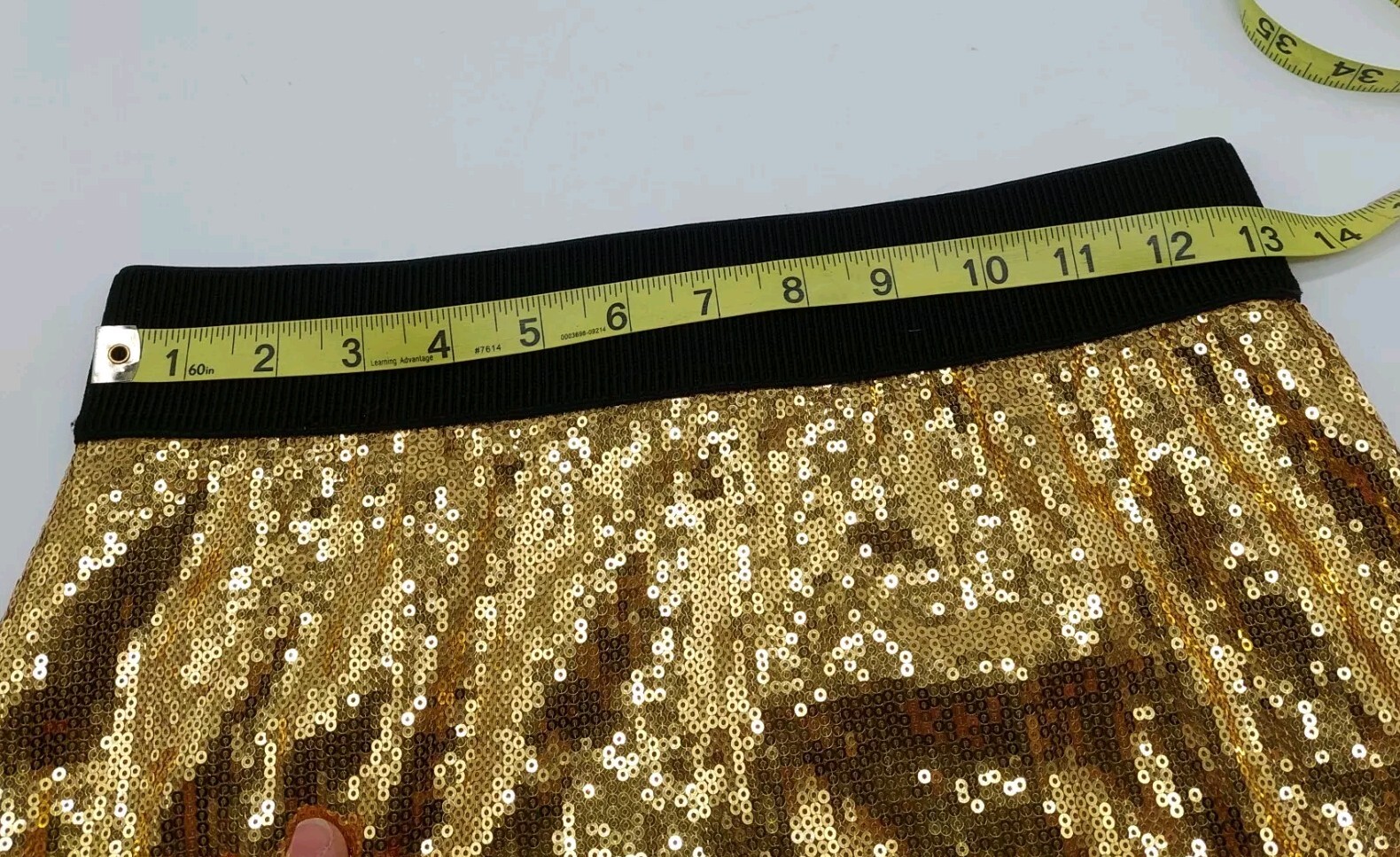 Bold Elements Size Small Gold Sequin Knee Skirt L… - image 4