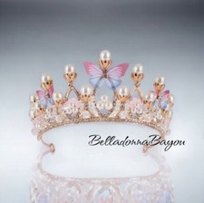 Children  s Butterfly Tiara Children  s Crown Flower Girl Tiara