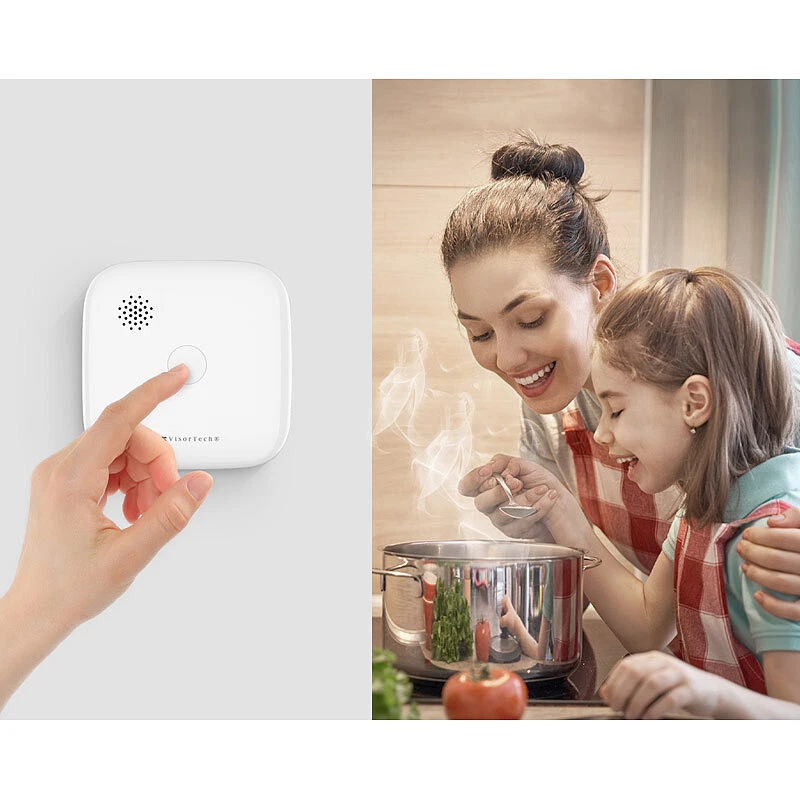 VisorTech 5er-Set drahtlos vernetzbare Funk-Rauchwarnmelder, 5-Jahres-Batterie - Bild 4 von 4