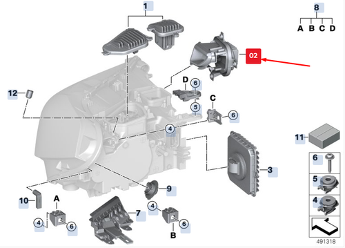 FEU CLIGNOTANT AVANT GAUCHE BMW SÉRIE 3 COMPACT E46 01-05 ORANGE