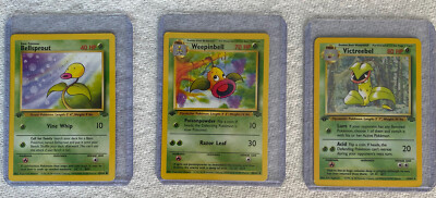 🌿Bellsprout, Weepinbell, Victreebel 1ST EDITION! Pokemon Cards