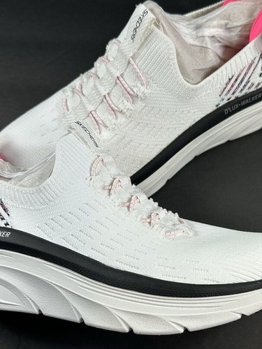 Skechers D'Lux Walker / STAR STUNNER / Womans / WHITE-BLACK-PINK / NIB/ Reg $95 - Picture 4 of 9