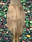 Origami Ivory Mesh Layered Floral Skirt Small