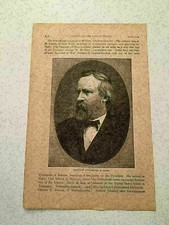 KP62 President Rutherford B Hayes of United States Portrait 1884 Engraving