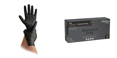 Maimed Diamond Grip Nitril Einmal-Schutzhandschuh Schwarz 50 Stück S M L XL XXL