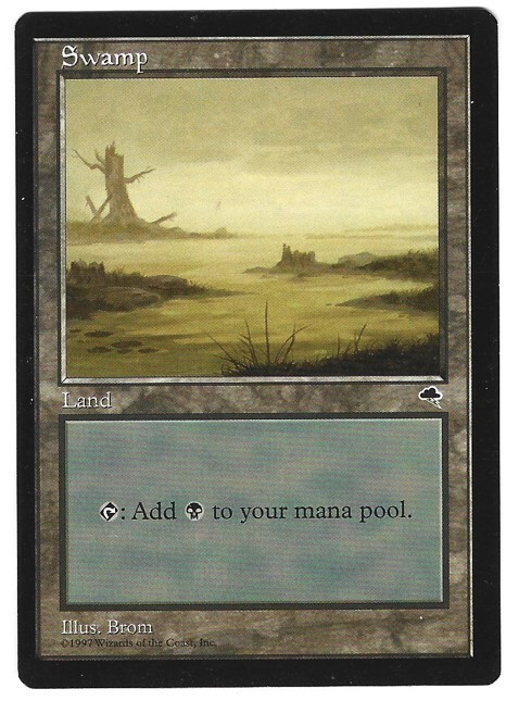 MTG Swamp (River) Tempest