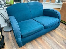 Vintage Art Deco sofa. Hand Upholstered By Master Upholsterer