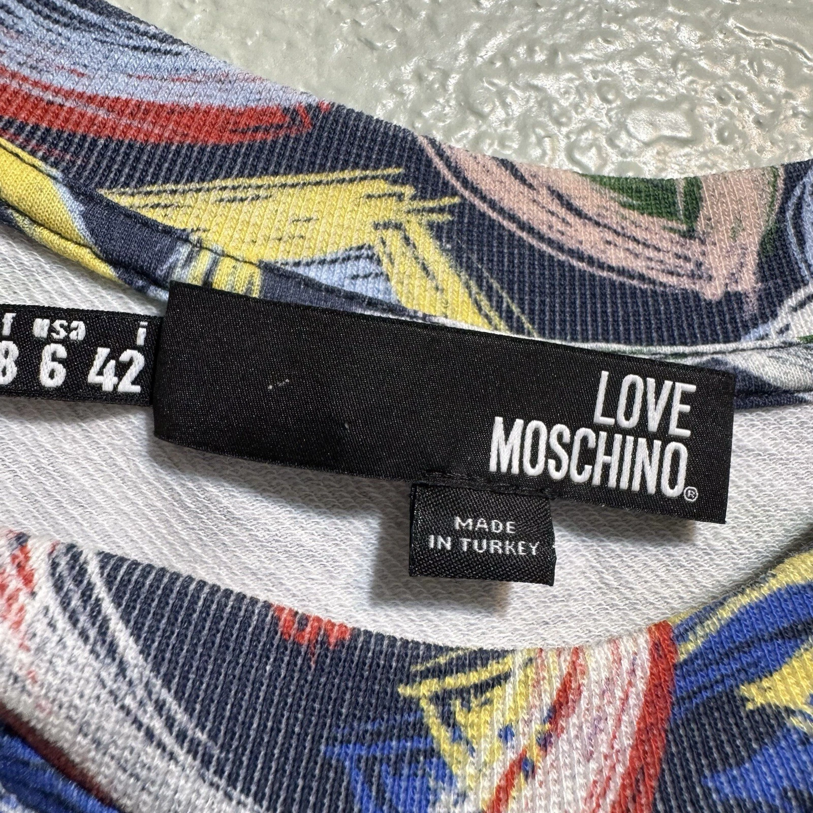 Abito a maglietta Love Moschino Neon Hearts cotone taglia 6