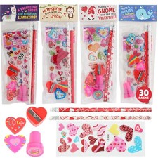 30 Pack Valentines Day Stationery, Kids Class Party Favor Cards Set... Fast Ship