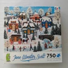 Jane Wooster Scott 750 Pc Puzzle "Turning Back the Clock" winter art 2013 Ceaco