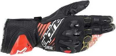 Alpinestars GP Tech V2 Leather Glove motorcycle race track Red Fluo (1231)