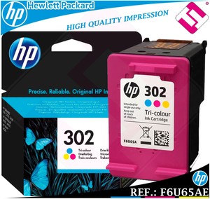 Original 302 aquatint tricolor cartucho hp impresoras color hewlett packard  f6u65ae | eBay