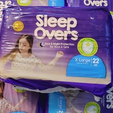 5 Packs Sleep Overs By Cuties Boys  Girls Size XL 22 Count Per pack 110 total