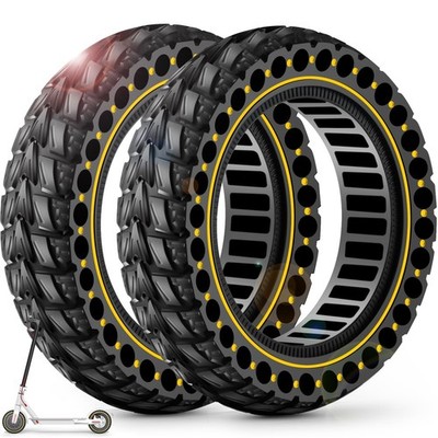 2PCS Solid Scooter Tire 60 706.5 Yellow Fits Segway Ninebot Max G30 G2