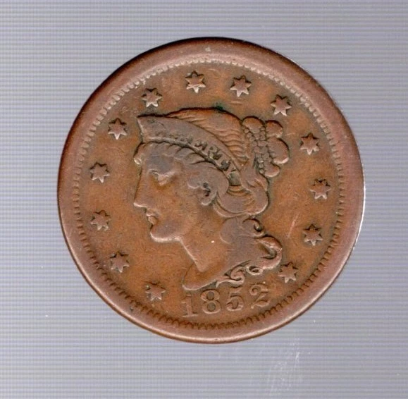 Year Braided Hair Large Cents (1839-1857) 1852 for sale | eBay