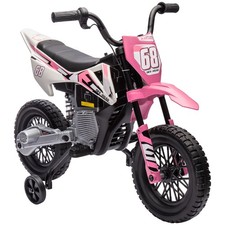 12V Kids Motorcycle W/ Twist Grip Throttle, Rear Suspension, Pink
