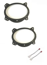 6x9 Front Door Car Stereo Speaker Install Adapter Plates and Speaker Connecti...