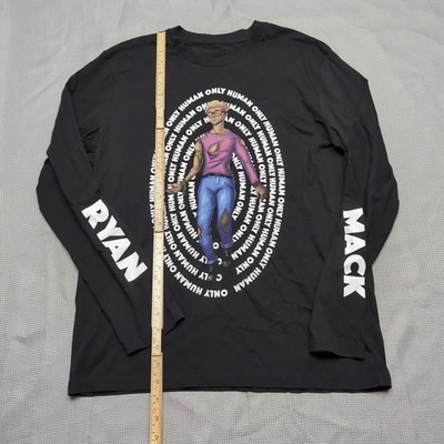 Ryan Mack Tour Long Sleeve T-Shirt Mens Medium Black Stanley Stella Tee European