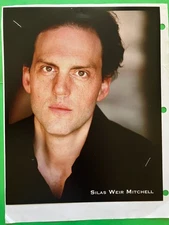 Silas Weir Mitchell , original talent agency headshot photo w/ Resume