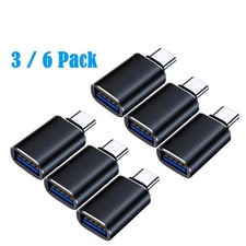 6-Pack USB-C 3.1 Male To USB A Female Adapter Converter OTG Type C Android Phone