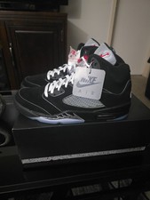 New 2025 Nike Air Jordan 5 Black Metallic Rei...