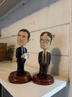 The Office Michael Scott and Dwight Schrute Bobbleheads Signed By Steve Carell