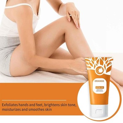 Orange Enzyme Exfoliating Gel Organic Face Body Peeling Scrub Gentle
