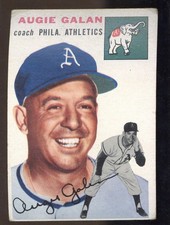 1954 Topps #233 Augie Galan Surface Damage
