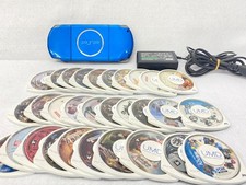 TESTED SONY PSP 3000 BLUE Console + Charger + battery + 3 game  Region free 1GB