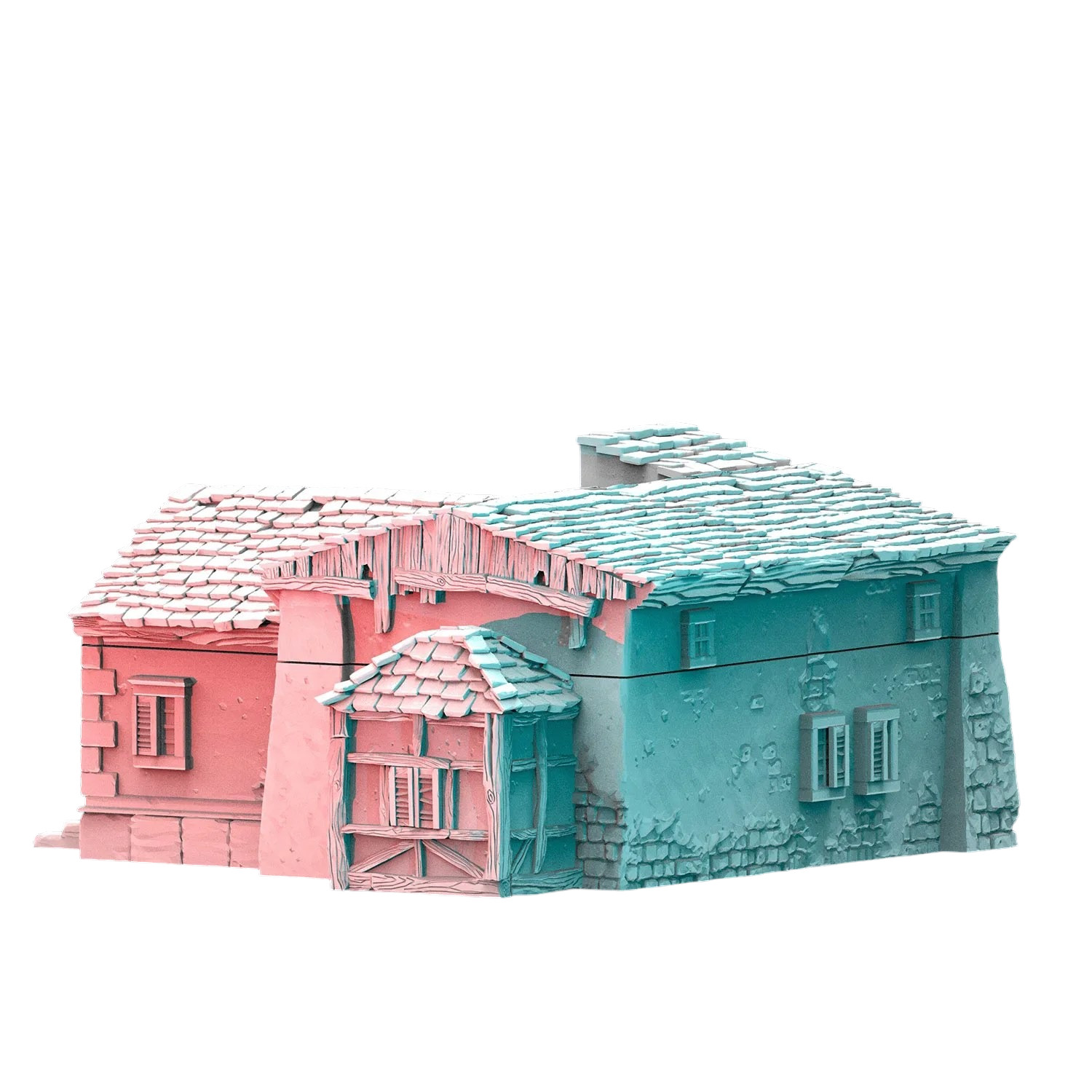 Last Sword Greengrocer's House bâtiment médiéval miniature pour décor de wargame 28mm