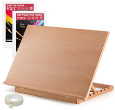 Extra Large Tabletop Art Easel Adjustable Beechwood Drawing Board 24.88x17.28