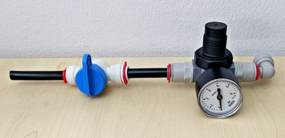 Wasserdruckminderer Kunststoff für Steckverbinder 8mm | WIKA En 837-1 cl 2.5