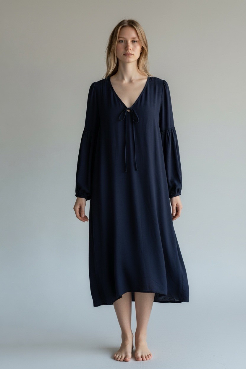 Gap Women’s Navy Long Sleeve V-Neck Shift Dress size S