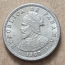 &bull;1907&bull;PANAMA&bull;1/2 CENTESIMO OF BALBOA&bull;XF&bull;