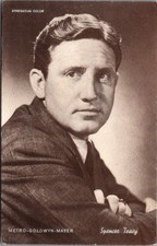 Spencer Tracy Vintage Postcard MGM Metro-Goldwyn-Mayer Athenaeum Color Actor