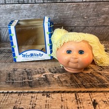 Vintage Wee Blinks Doll Head Blonde Yarn Hair w Box