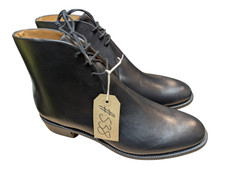 Original British Army Issue Black Leather Officers George Boots Size 11L UK #538