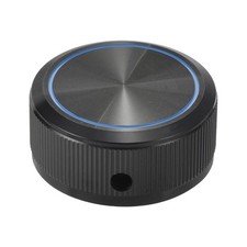 Aluminum Potentiometer Knobs 1/4"x1.5" Round Shaft Straight Tube Knobs Black