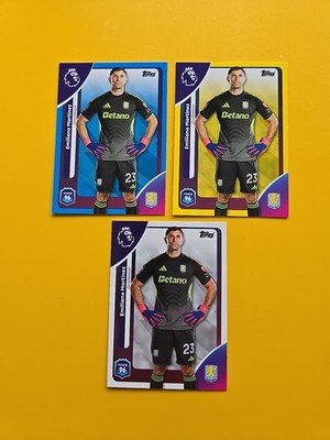Topps Premier League 2026 2025/26 Martinez X3 Yellow Blue White Aston Villa 