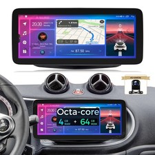 12.3" 4+64G Android 15 Autoradio Carplay Navi +Kam F&uuml;r Smart Fortwo 453 High-End