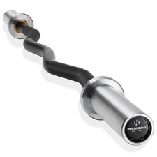 OPEN BOX - 47" EZ Curl Olympic Barbell - 9.3KG, 28mm Grip, 400LB Capacity