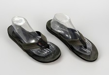 RAINBOW Sandals Leather Thong Women Sz 9-1/2 Flip Flops Gray Charcoal 11  L